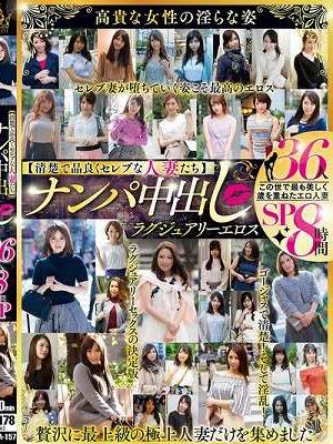 【清楚で品良くセレブな人妻たち】 ナンパ中出し ラグジュアリーエロス 36人8時間SP　Disc.1