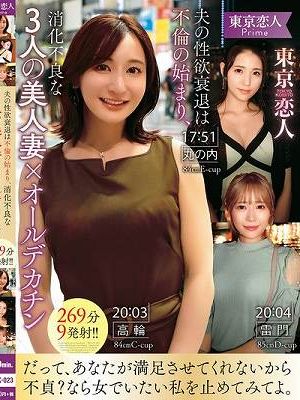 東京恋人 夫の性欲衰退は不倫の始まり、消化不良な3人の美人妻×オールデカチン269分9発射！！　