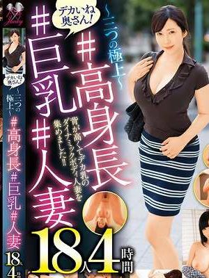 デカいね奥さん！～三つの極上～ ＃高身長＃巨乳＃人妻 18人4時間　